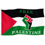 Palestnina Flag saying "Free Palestine"